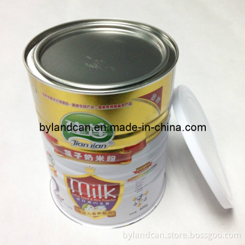 750g Milk Powder Tin Can with Plastic Cover